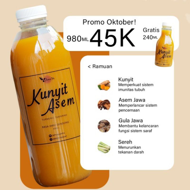 

Kunyit Asem 980ml free 240ml