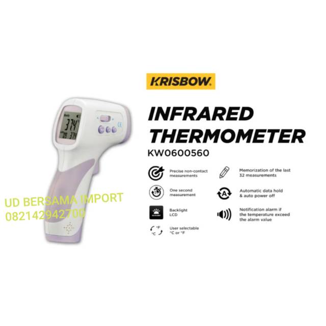 thermo gun infra red krisbow alat pengukur suhu