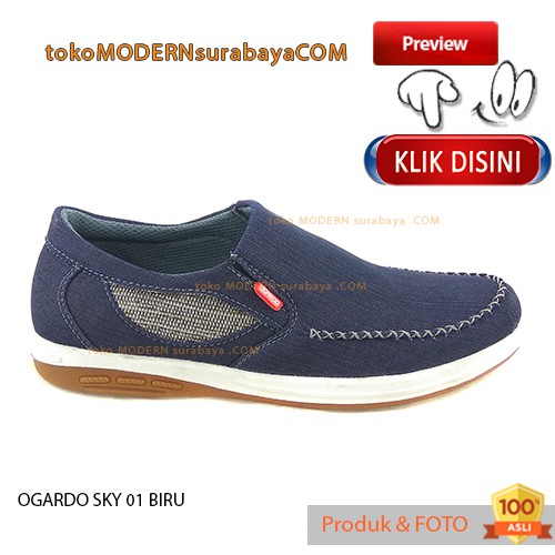 OGARDO SKY 01 BIRU sepatu pria sepatu casual slip on