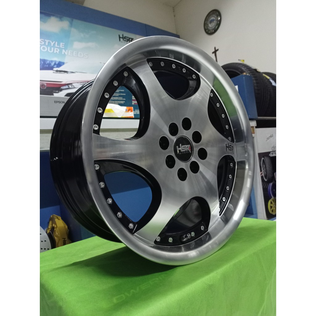 velg mobil racing HSR GANGNAM  Ring 17 lebar 7,5/8,5 baut 4X100-114,3 buat ayla jazz avanza brio dll