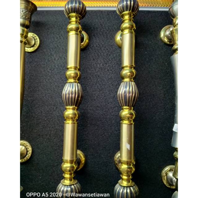 Handle Pintu Rumah Pagar Kuningan Antik Murah Motif 40cm