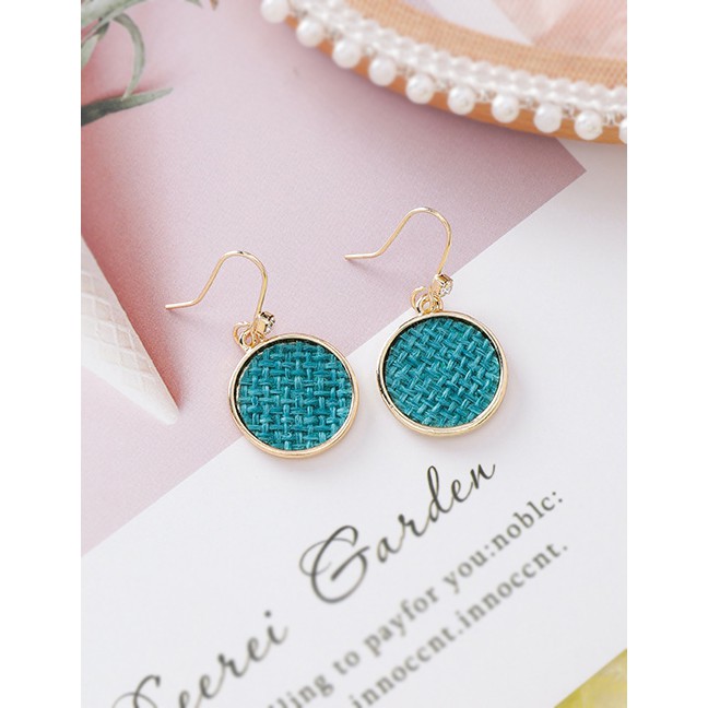 LRC Anting Tusuk Fashion (round) Texture Round Love Earrings D15285