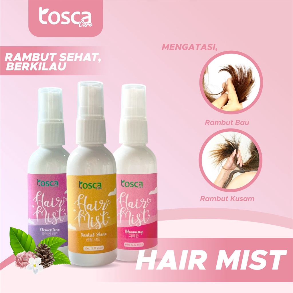 Hair Mist Tosca Parfum Rambut Spray Rambut Mudah Diatur dan Wangi Seharian