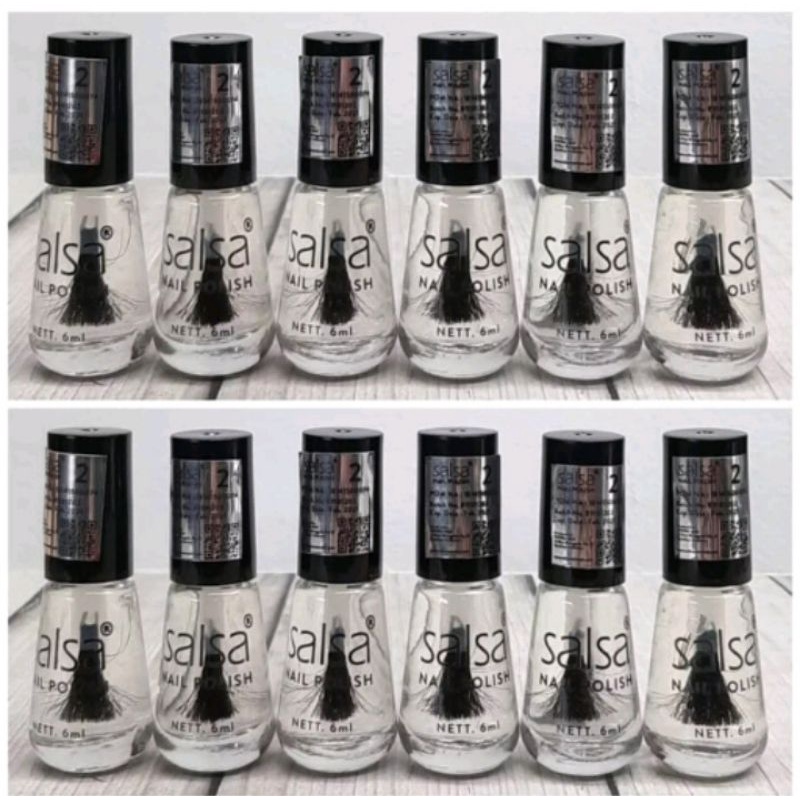 Kutek Kuku Bening Glowing Clear Nail Polish Laminasi Bening