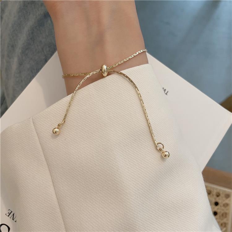 Gelang Adjustable Bahan Metal Gaya Korea Untuk Wanita