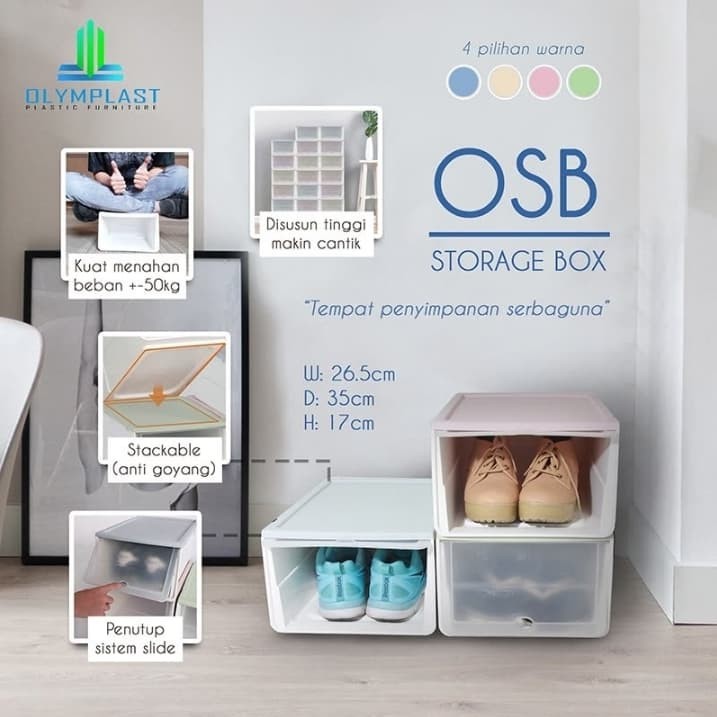 Storage Box Olymplast pink dan hijau