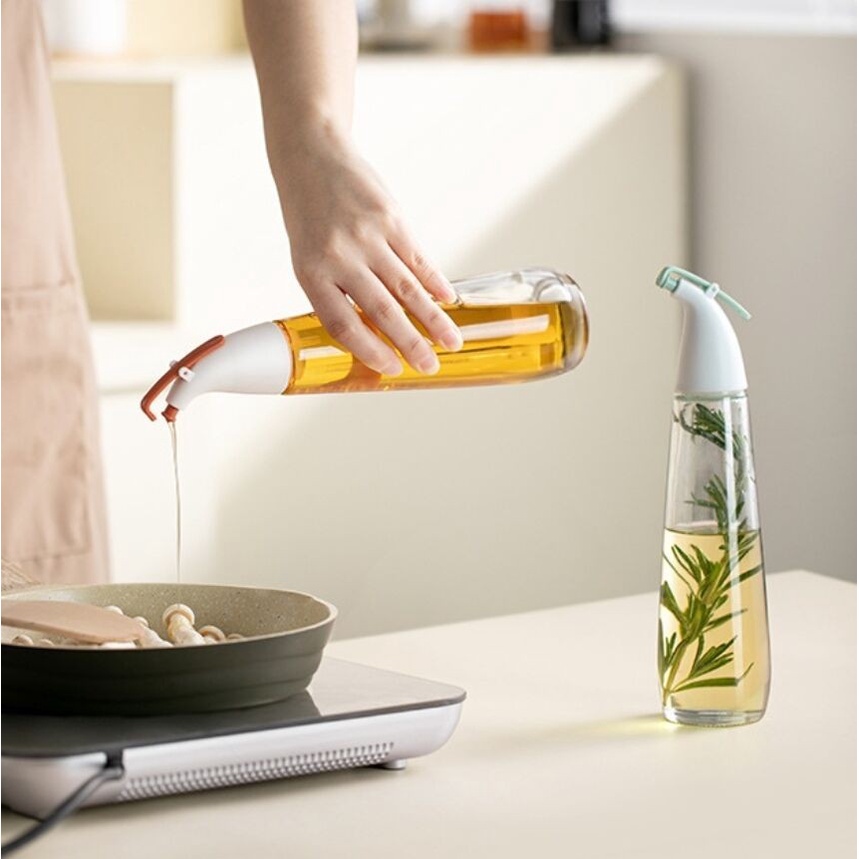 Botol Cuka Kecap Tempat Penyimpanan Wadah Minyak Goreng Kaca Unik Oil Bottle CF061