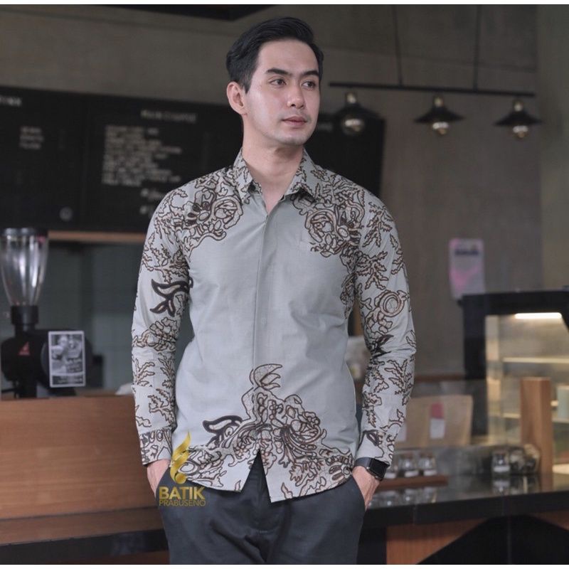 KEMEJA BATIK MODERN KEKINIAN SLIMFIT AKAR LAWU