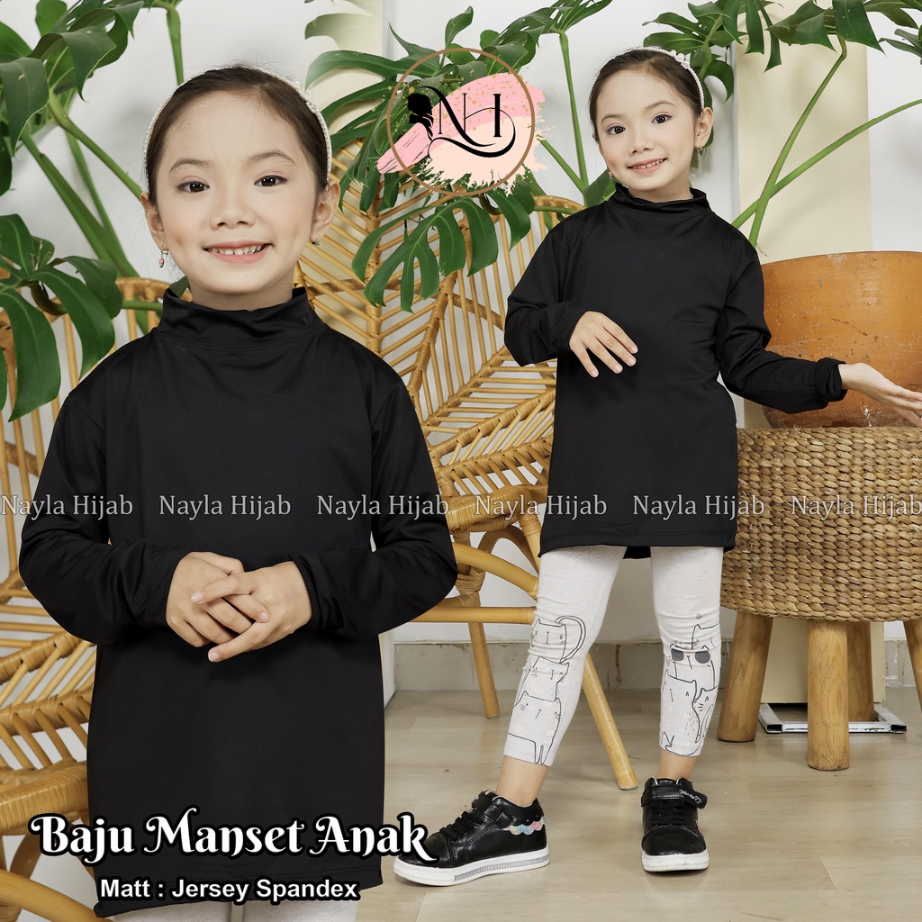 Baju Manset Anak Jersey Spandek , Atasan Dalaman , Baju Olahraga Termurah Nayla Hija'b