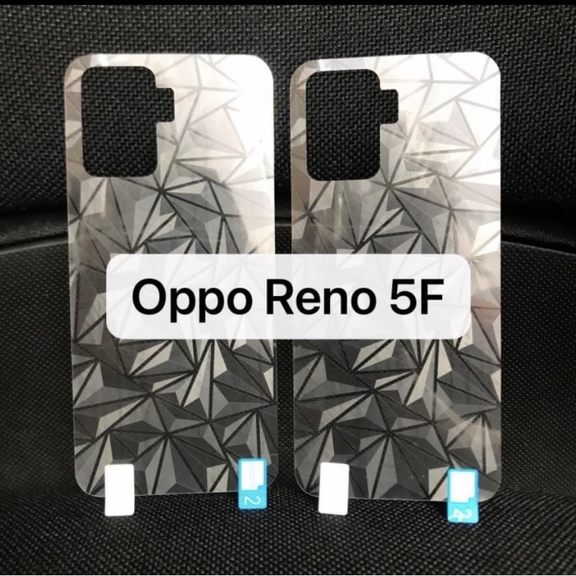 OPPO RENO 5F RENO 5 RENO 5 5G RENO 4 RENO 4F RENO 4 PRO SKIN BACK DIAMOND, SKIN LENTUR ANTI GORES BELAKANG PELINDUNG BELAKANG ANTI JAMUR