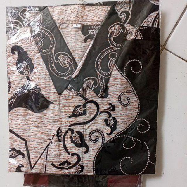 Kemeja Batik Pria Lengan Panjang Size M L Xl Xxl Bswart Batik Hrb026 Kenongo Hem Panjang Padi