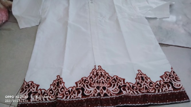 Baju Koko Batik Celana Sarung Batik Solo Modern Lengan Panjang. Pendek