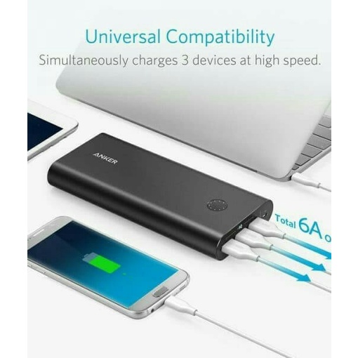 Anker PowerCore+ 26800 PowerBank 26800Mah Black & Silver [ B1372611 ]