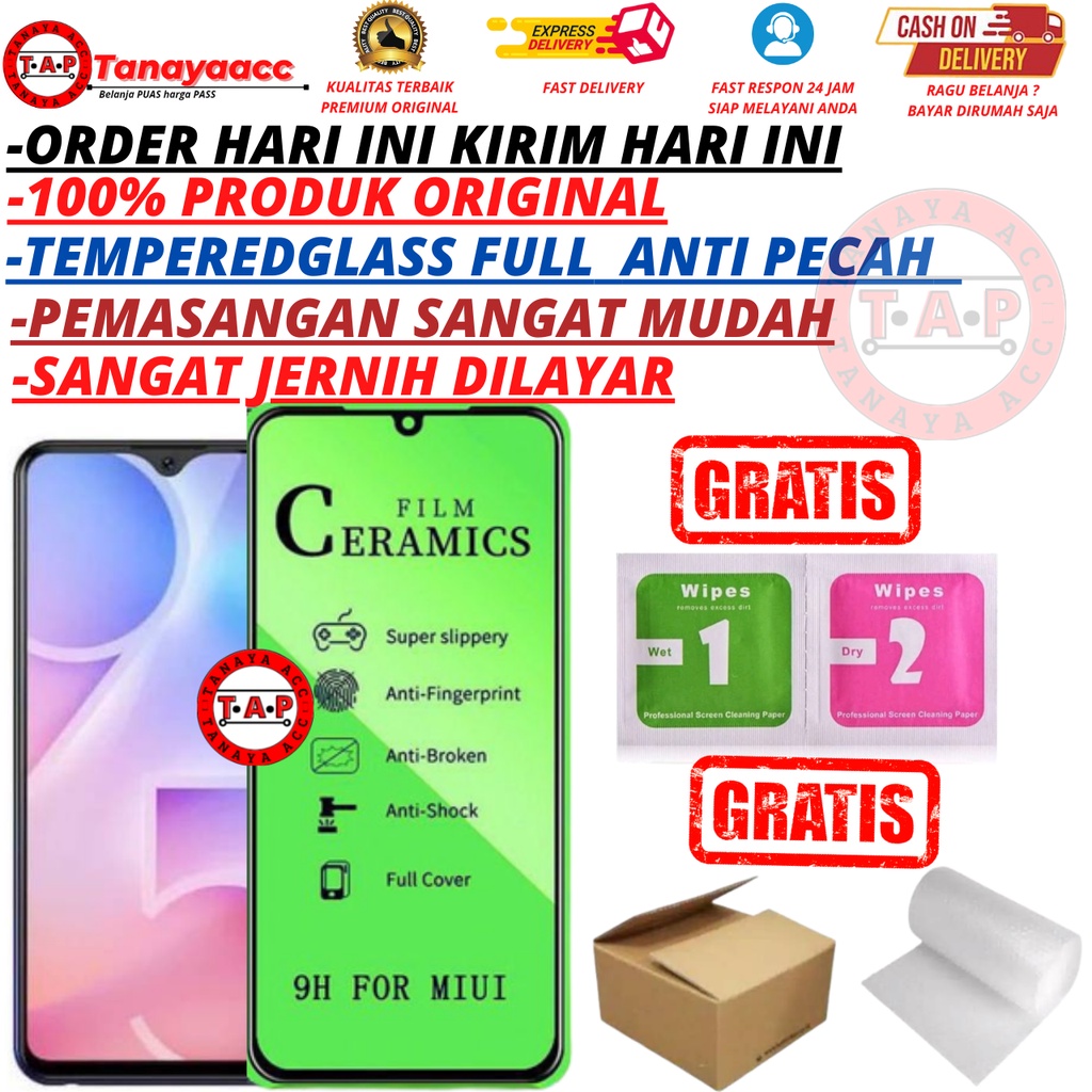 Tempered Glass TG Anti Gores Full Screen REALME C17 C25 C25S C20 C20A C30 C31 C35 C21Y C4 TANAYAACC