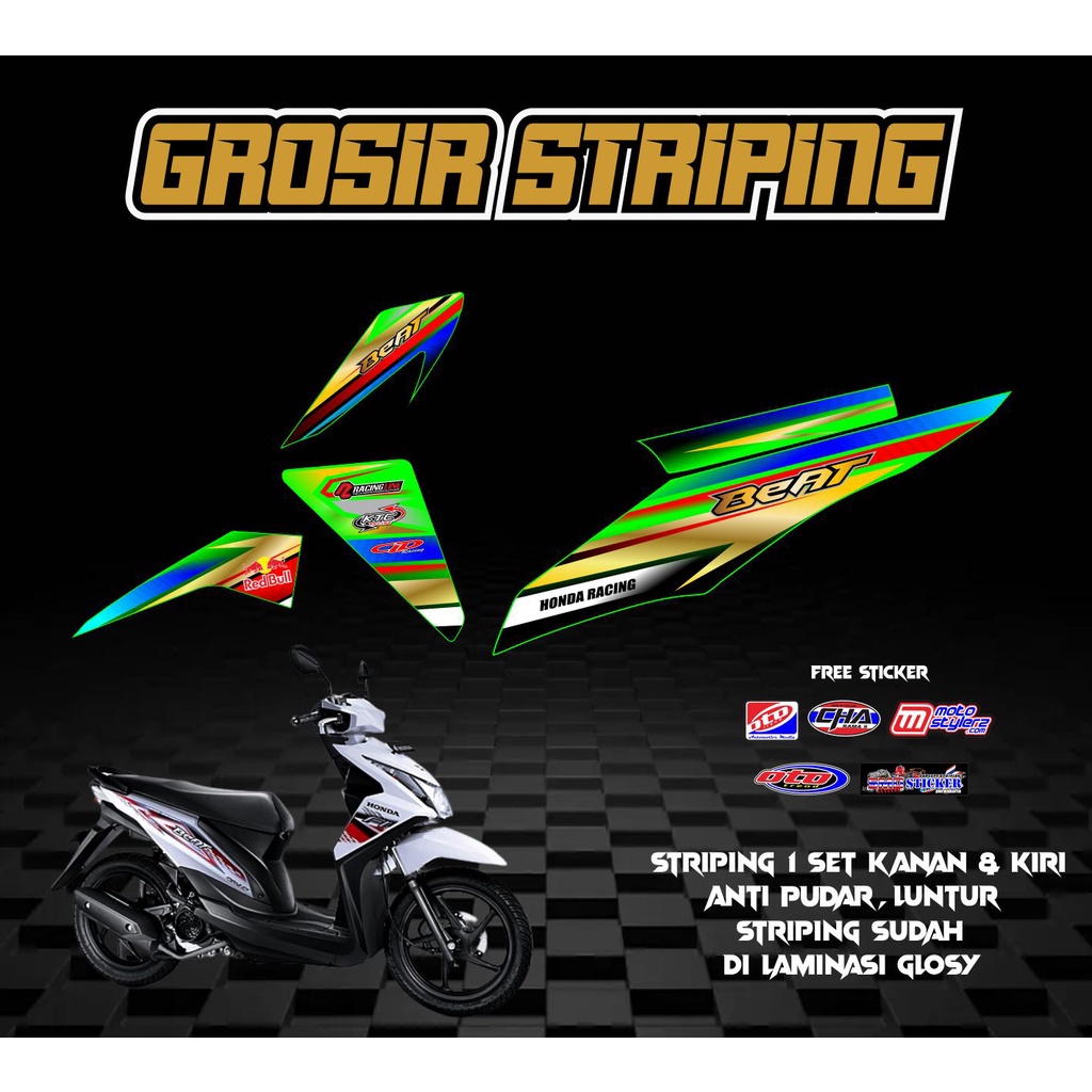 STRIPING STICKER VARIASI BEAT FI RACING 2012-2015