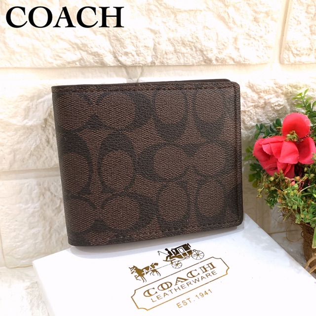 Dompet Pria Man COACH 60223 kulit Super import batam 