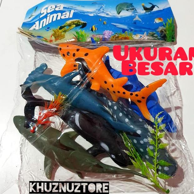 Mainan ikan hiu paus karet ukuran besar whale shark