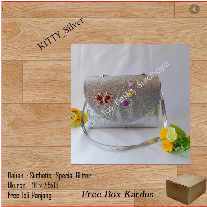 Tas Lucu,Tas Murah,Tas Mewah,KITTY_SILVER