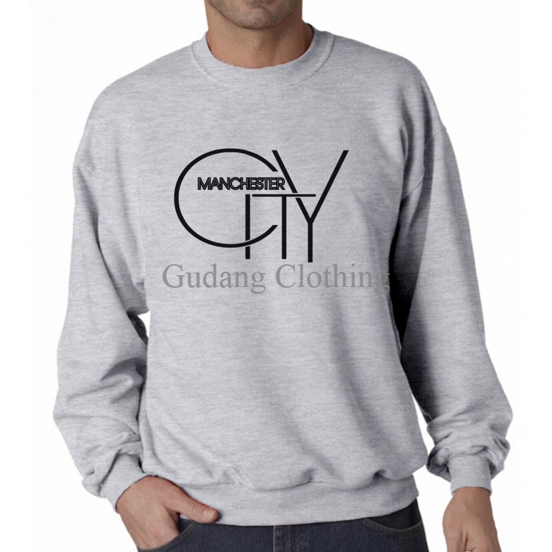 Sweater Crewneck Premier League Manchester City Sweater Oblong Premier League Manchester City Sweate