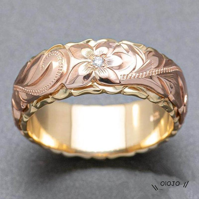 【COD】Cincin Ukir Bunga Mawar Untuk Wanita