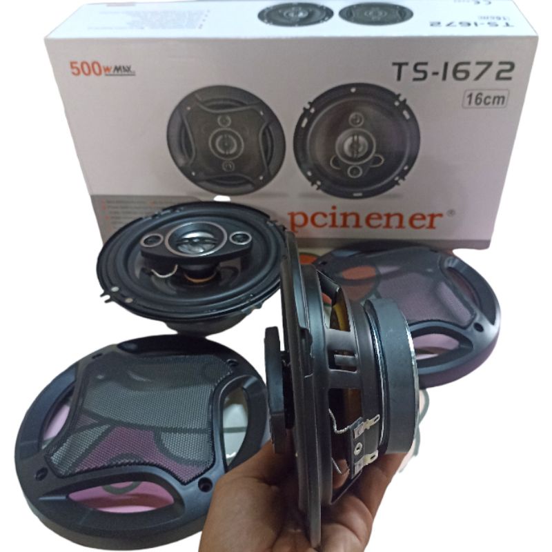 PCINENER Speaker Subwoofer Mobil 6 Inch Hi Fi 500W 2PCS - TS-1672