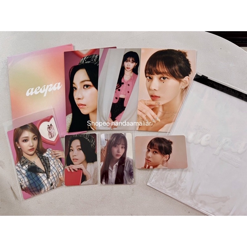 [READY TO CHECKOUT] PHOTOCARD PC AESPA KARINA GISELLE WINTER OFFICIAL PHOTOPACK SG22 SEASONS GREETIN