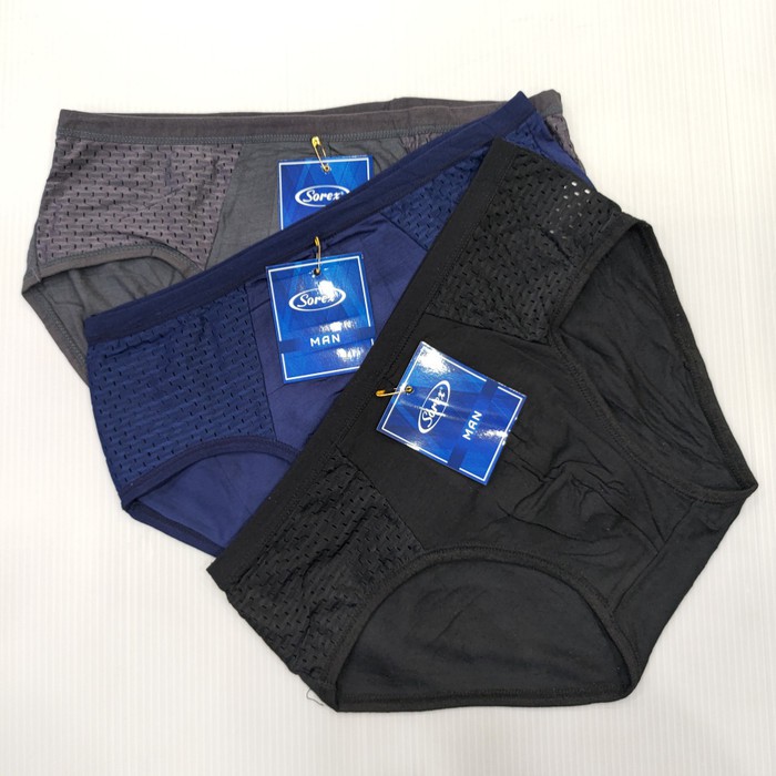 SOREX MAN CELANA DALAM PRIA SERI JARING / BOLONG SATUAN