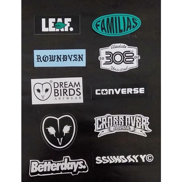 

stiker brand distro isi 10