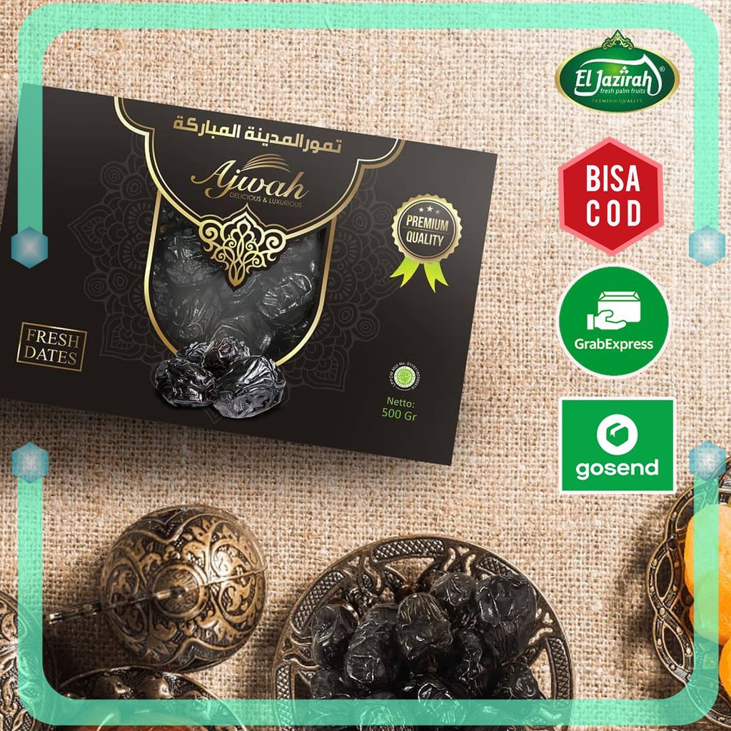 

Kurma Ajwa Eljazirah Premium Super Korma Madinah Ajwah Nabi Grad A