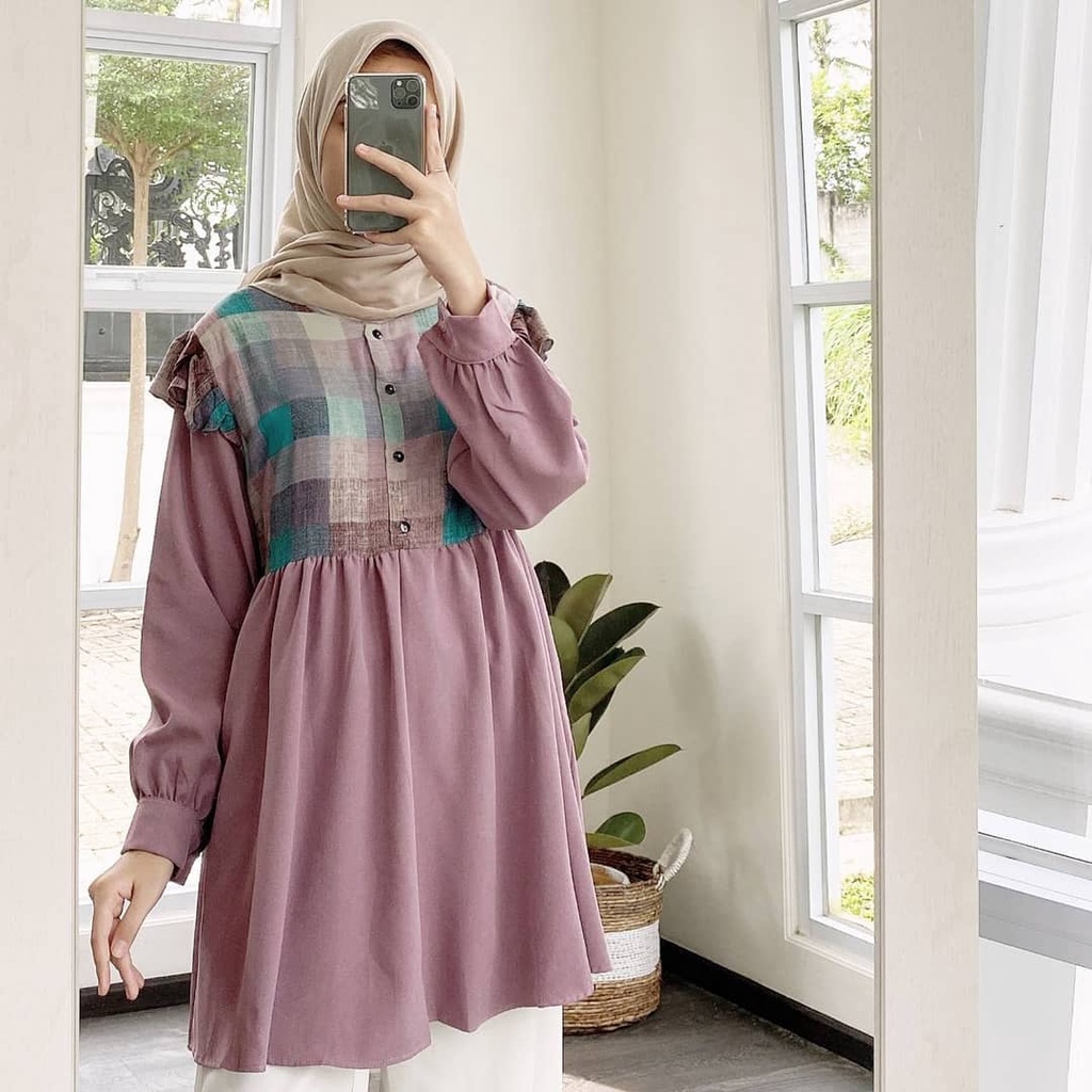 Yumma Top Tunik Premium Atasan Wanita Tunik Muslim