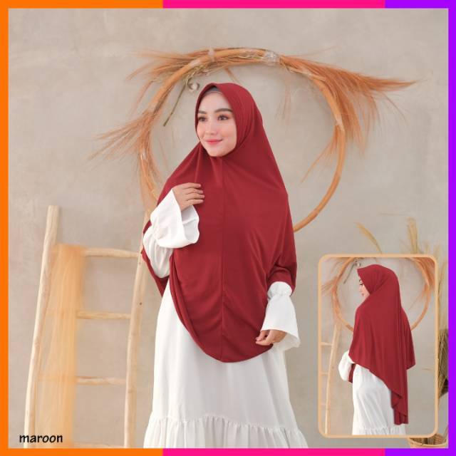 Termurah - Hijab Dewasa Khimar Syar'i - Bahan Stella Halus Premium Nyaman Dipakai | Bisa Cod