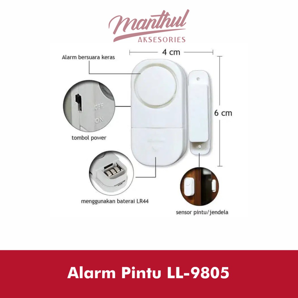 Sensor Alarm Pintu Dan Jendela Rumah Anti Maling LL-9805