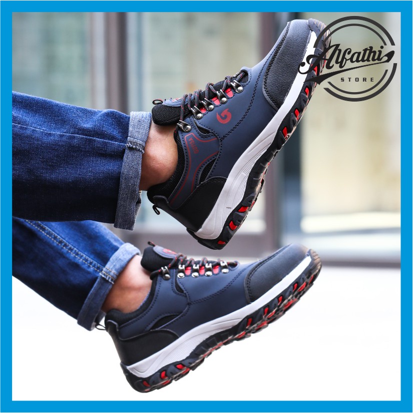 AlFathi Sepatu Safety Sneakers Sport Ori By Guyisa Navy