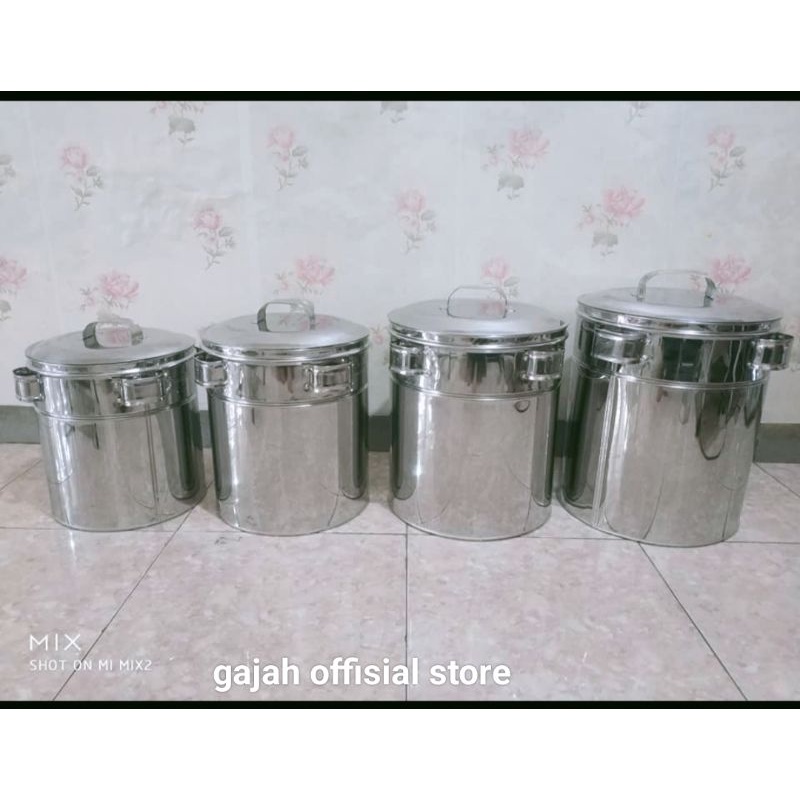 Helle_Bore Dandang Bakso 30Cm Stainless & Aluminium 34Cm