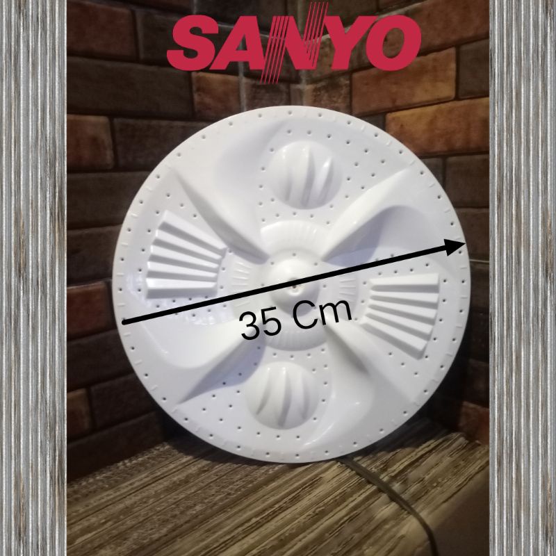 pulsator mesin cuci 2 tabung sanyo. gigi kotak diameter 35cm