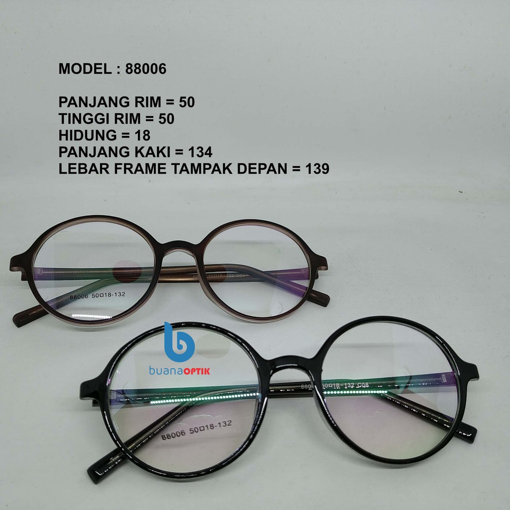 FRAME KACAMATA 88006 PLASTIK BULAT