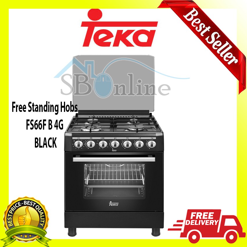 Kompor Free Standing Hobs TEKA - FS66F B 4G BLACK