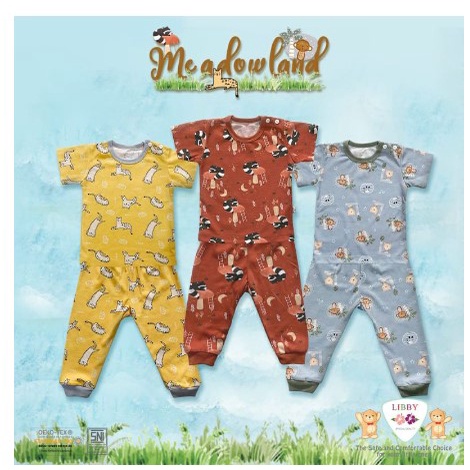 Setelan Oblong PENDEK Celana PANJANG, Size SML anak Motif Libby