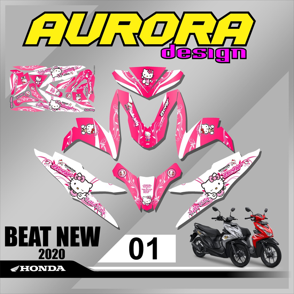 COD Decal Stiker Fullbody Beat 2020 Variasi Desain AOR-01 Doraemon HELLO KITTY MONSTER