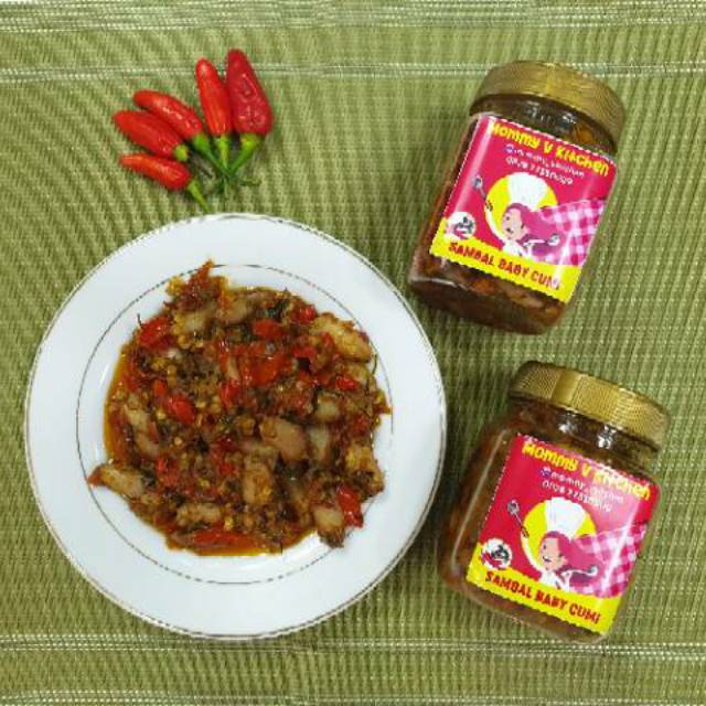 

SAMBAL BABY CUMI ASIN home made NO MSG. LESS OIL
