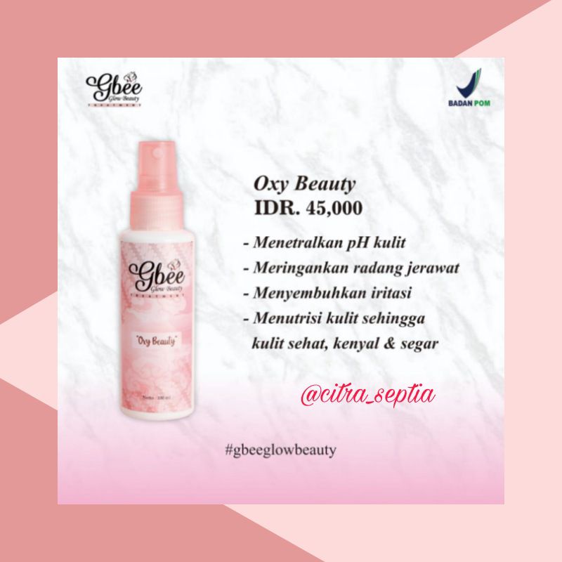 (TERMURAH) ECERAN/SATUAN GBEE GLOW BEAUTY SKINCARE BPOM-Oxy beauty