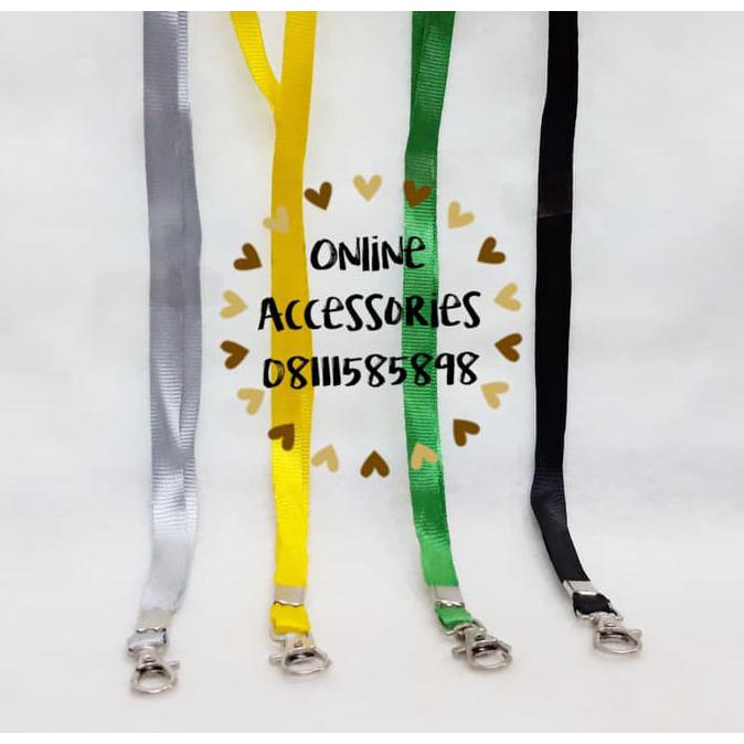 

✨ BISA COD ✨ Tali ID Gantungan Lanyard 1cm Kilat Polos Model CANTELAN per 100 pc TERJAMIN Kode