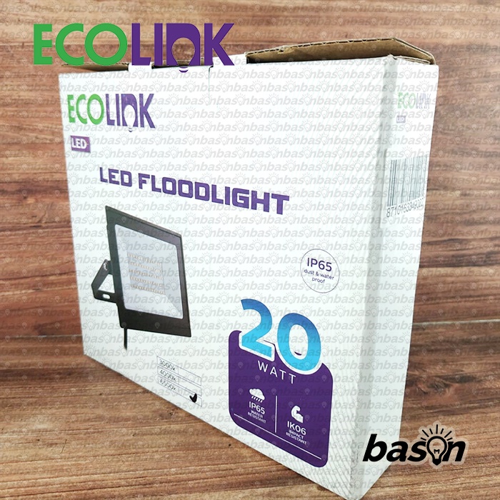 ECOLINK FL007 20W - Lampu Sorot LED Floodlight - IP65 Outdoor