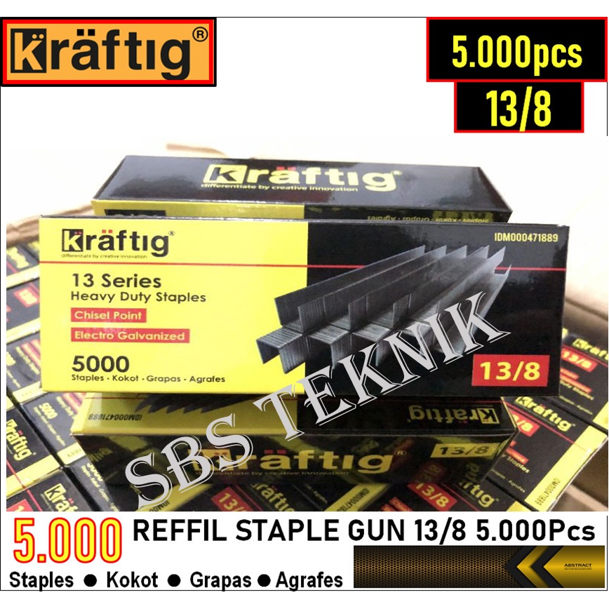 

Refill Staple Gun Isi Staples Tembak 8X13 Mm Isi 5000 PCS