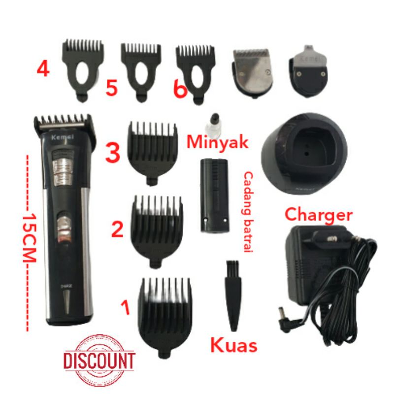 Cukur rambut pria km3006 haircliper ukir murah lengkap salon