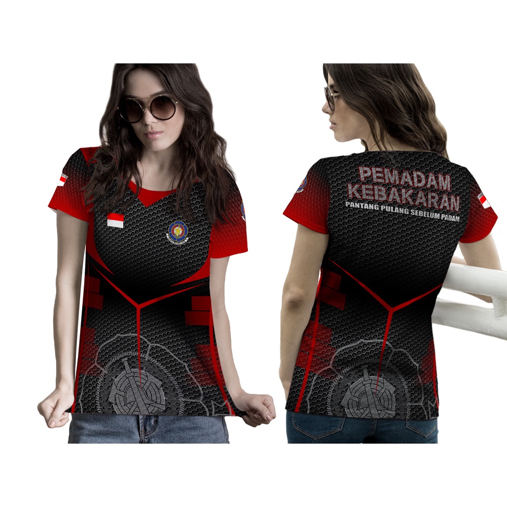 KaosArmy - Kaos Wanita Damkar Pemadam FullPrint
