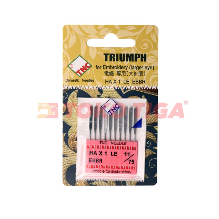 Jarum Triumph/TNC HAX1 LE EBBR Bordir Embroidery (Mesin Portable)