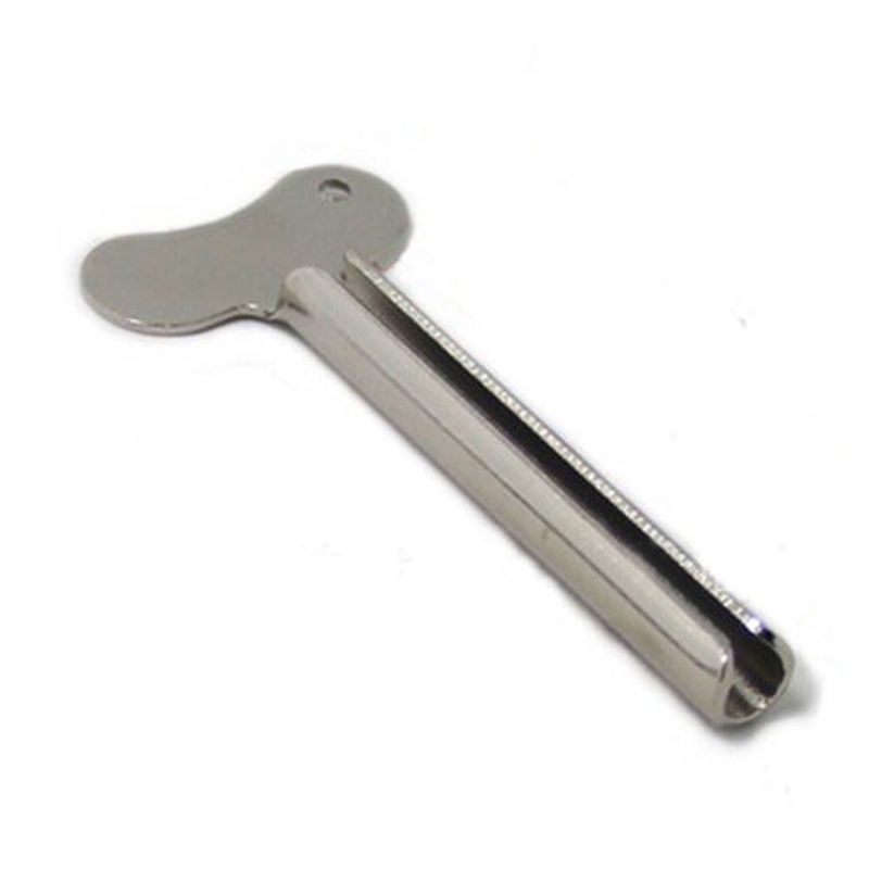 1pc Alat Peras Pasta Gigi Multifungsi Bentuk Kunci Bahan Stainless Steel