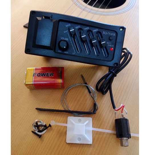 Jual preamp EQ 7545R pick Up gitar akustik Equalizer gitar akustik