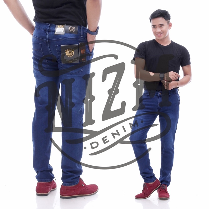 [BAYAR DITEMPAT/COD] PLAIN BLACK HITAM PEKAT LONG PANTS JEANS CELANA PANJANG